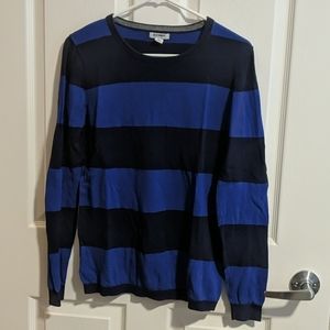 Long sleeve, blue, black striped sweater